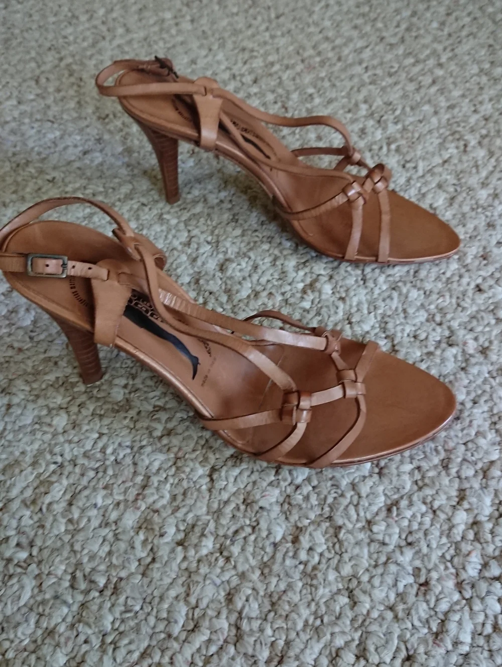 Sigerson Morrison Strappy Brown Leather Sandals Made in Italy size 6